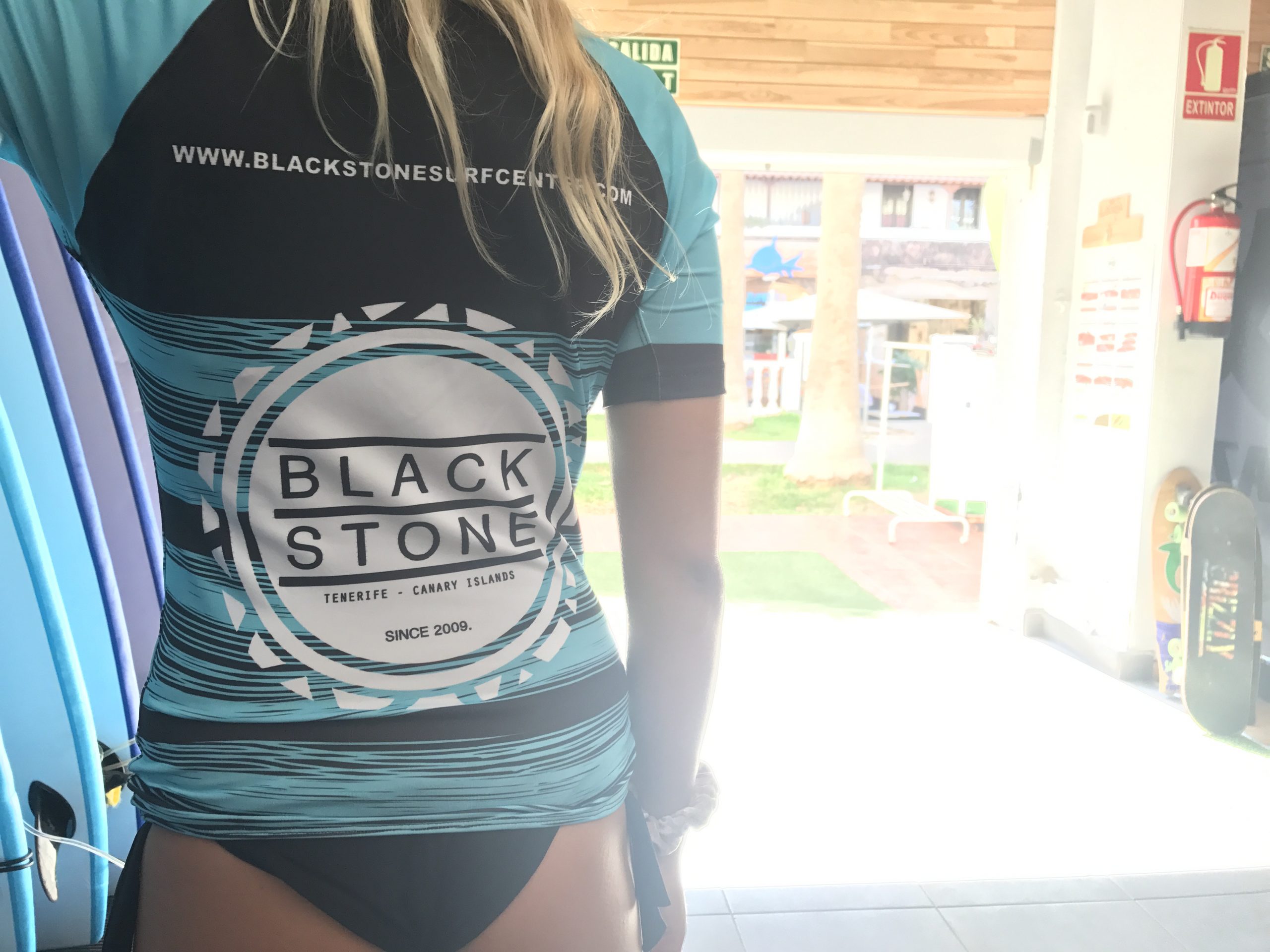 Blackstone Surf Center T-shirt in Tenerife in Playa las Américas