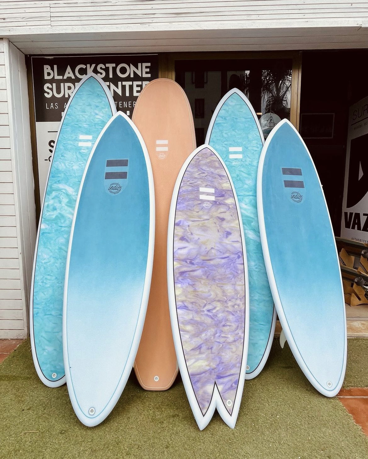 The best INDIO surfboards are available everday in Blackstone Surf Center in Playa las Américas in Tenerife